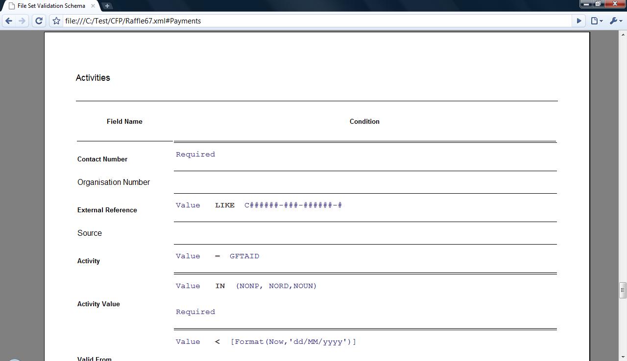 Flat file schema in browser