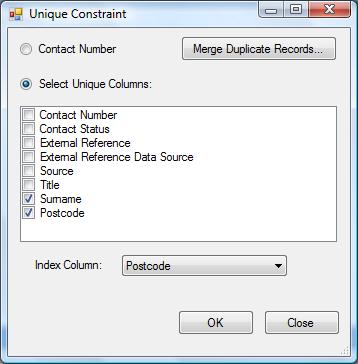 Unique constraint details